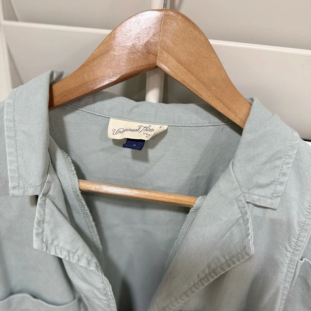 Light Blue Green Jumpsuit with Pockets - Picture 8 of 8